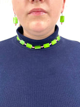 Green and Pink Necklace and Earrings Set. Think Spring and Summer Fashions! NEW - RealThreads